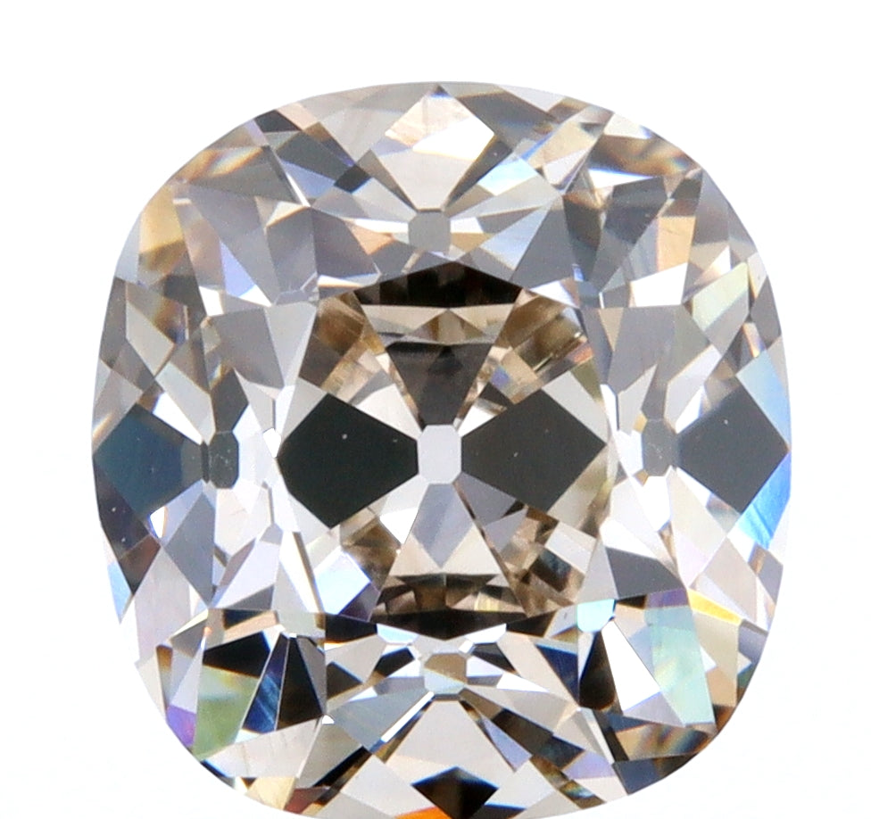 1.51ct | Light Brown VVS Cushion Shape Old Mine Cut Diamond-Modern Rustic Diamond