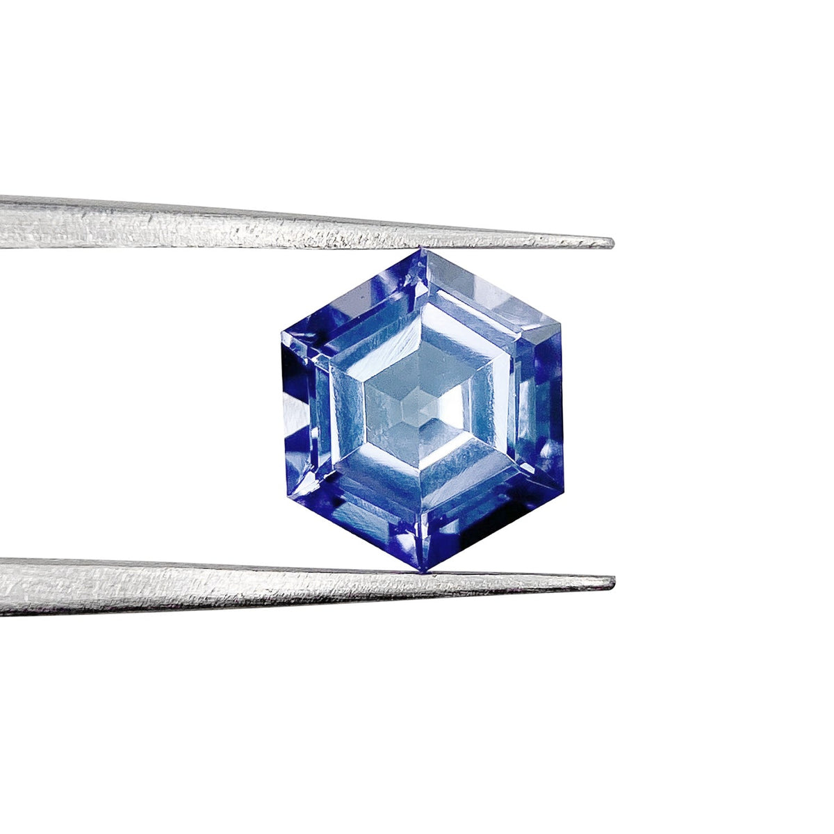 1.52ct | Hexagon Shape Step Cut Tanzanite-Modern Rustic Diamond