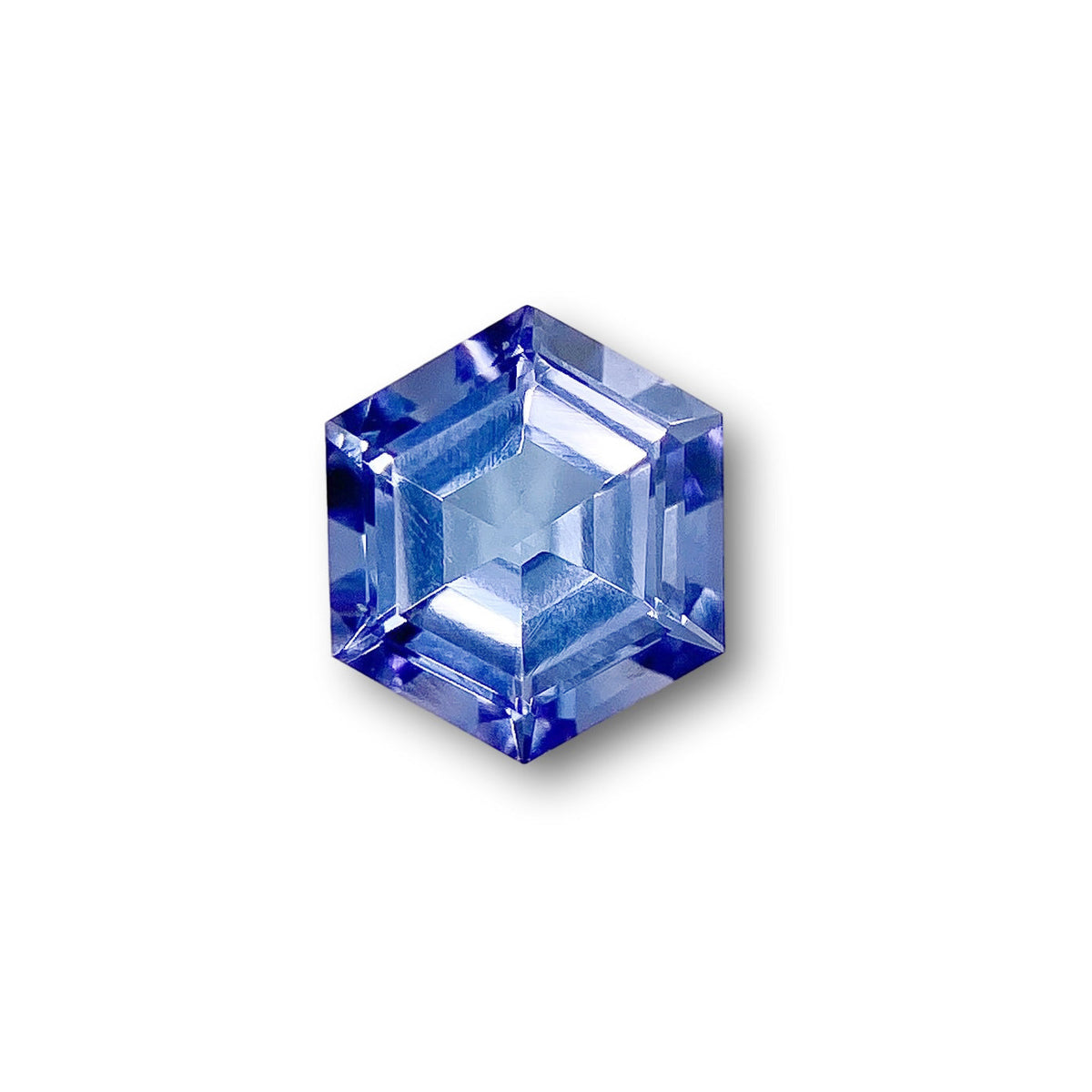 1.52ct | Hexagon Shape Step Cut Tanzanite-Modern Rustic Diamond