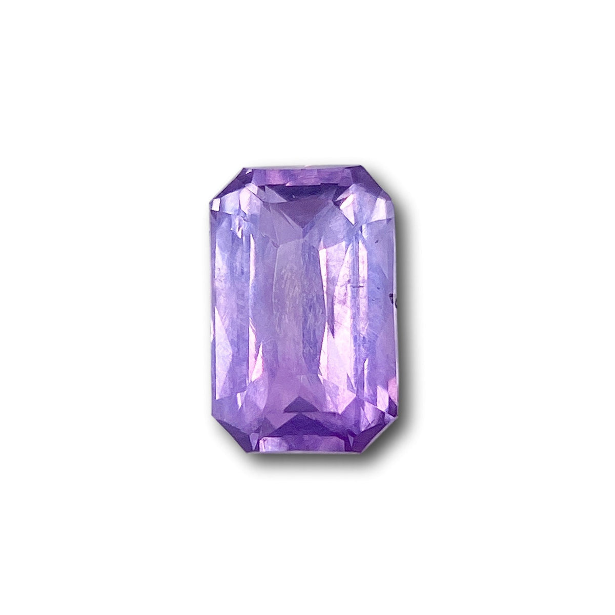 1.54ct | Emerald Cut Purple Silky Sapphire-Modern Rustic Diamond