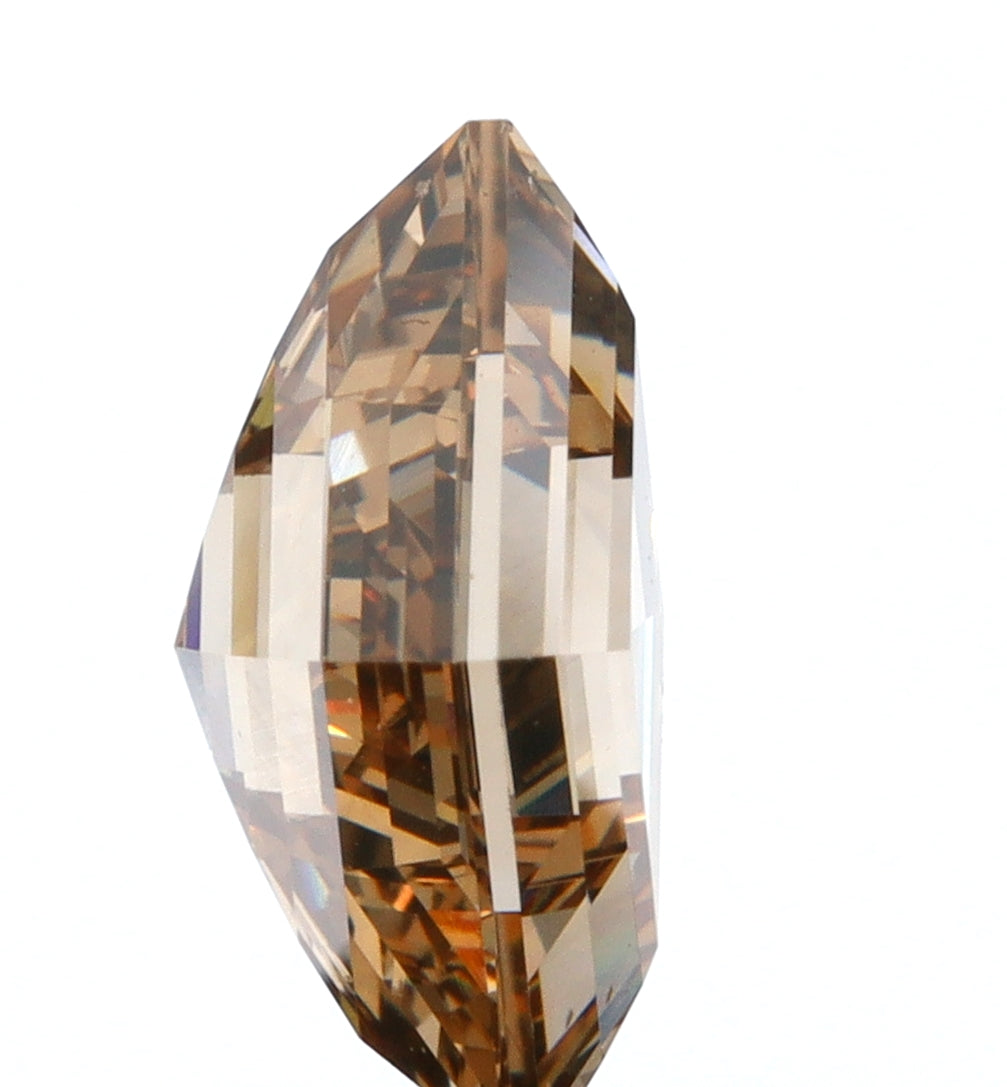1.55ct | Champagne VVS Lozenge Shape Step Cut Diamond-Modern Rustic Diamond
