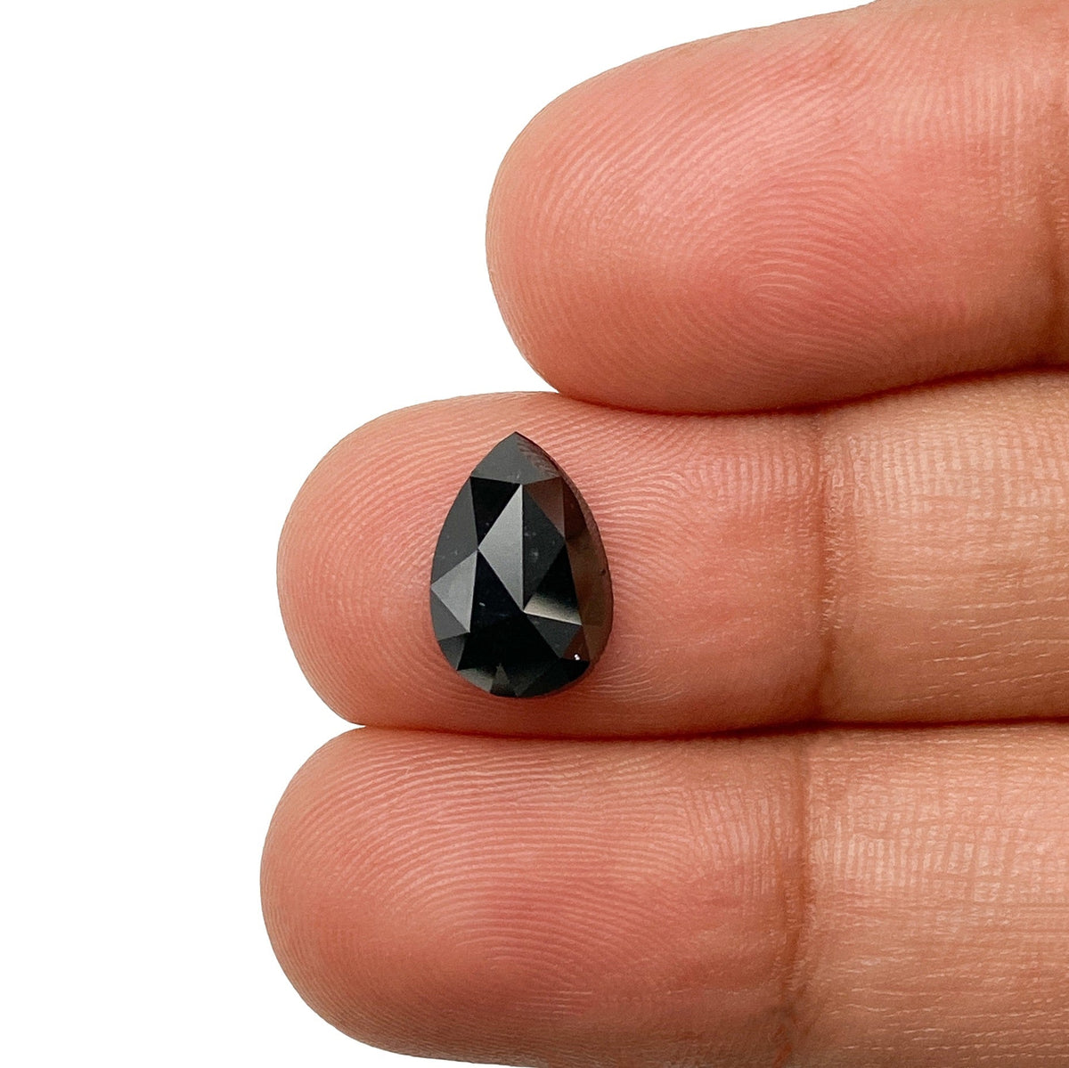 1.56ct | Black/ Pear Shape Rose Cut Diamond-Modern Rustic Diamond