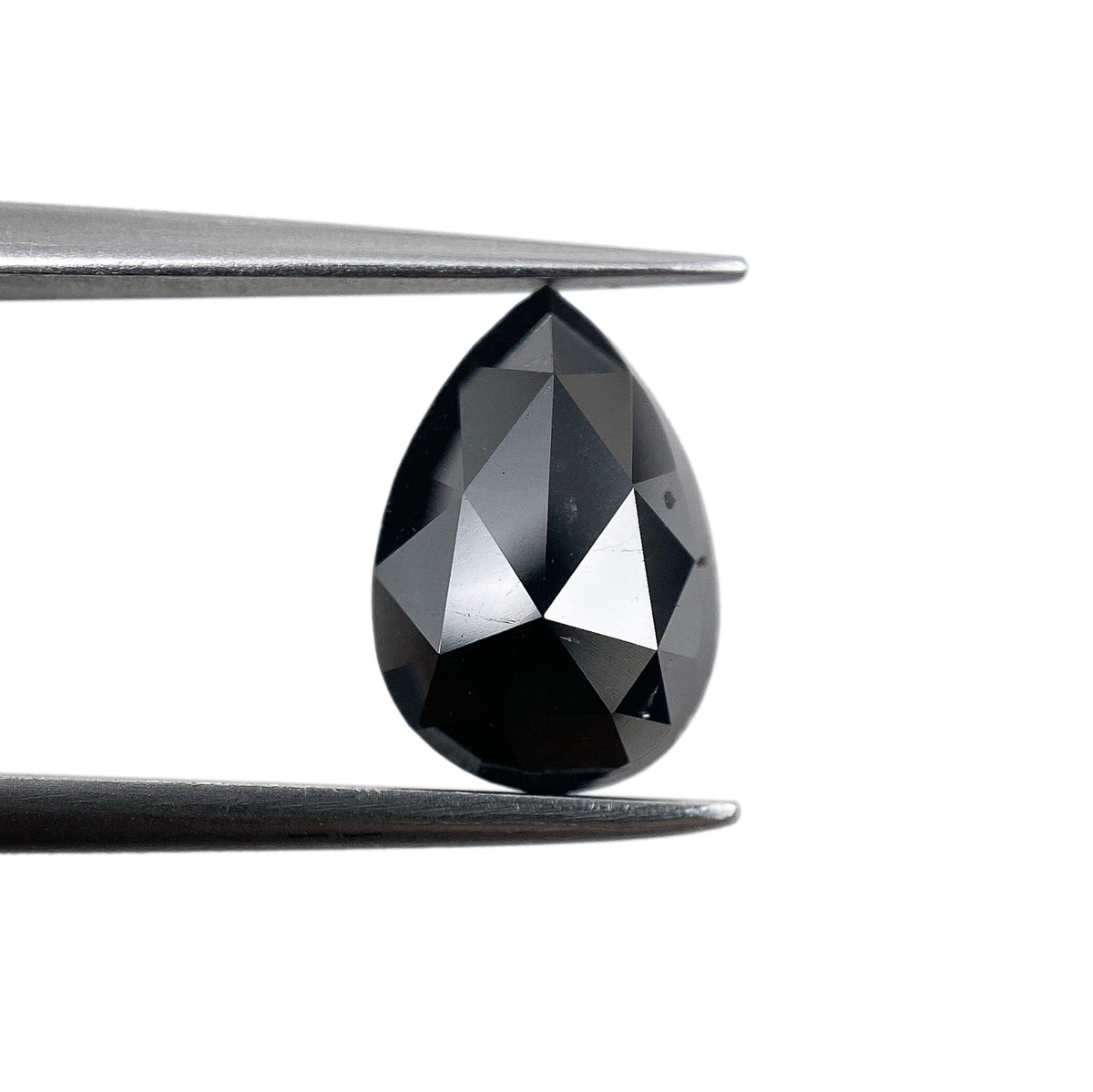 1.56ct | Black/ Pear Shape Rose Cut Diamond-Modern Rustic Diamond