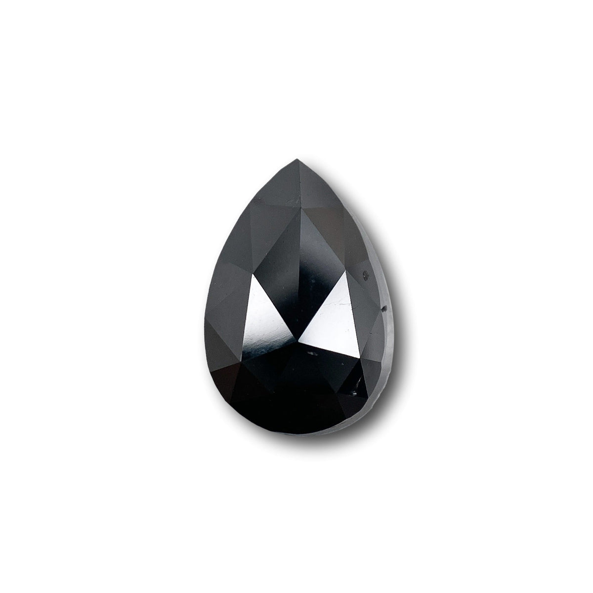 1.56ct | Black/ Pear Shape Rose Cut Diamond-Modern Rustic Diamond