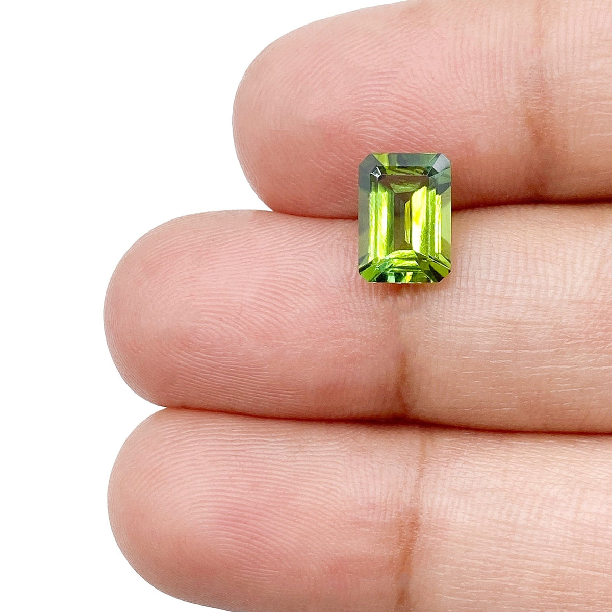 1.56ct | Emerald Shape Step Cut Tourmaline-Modern Rustic Diamond