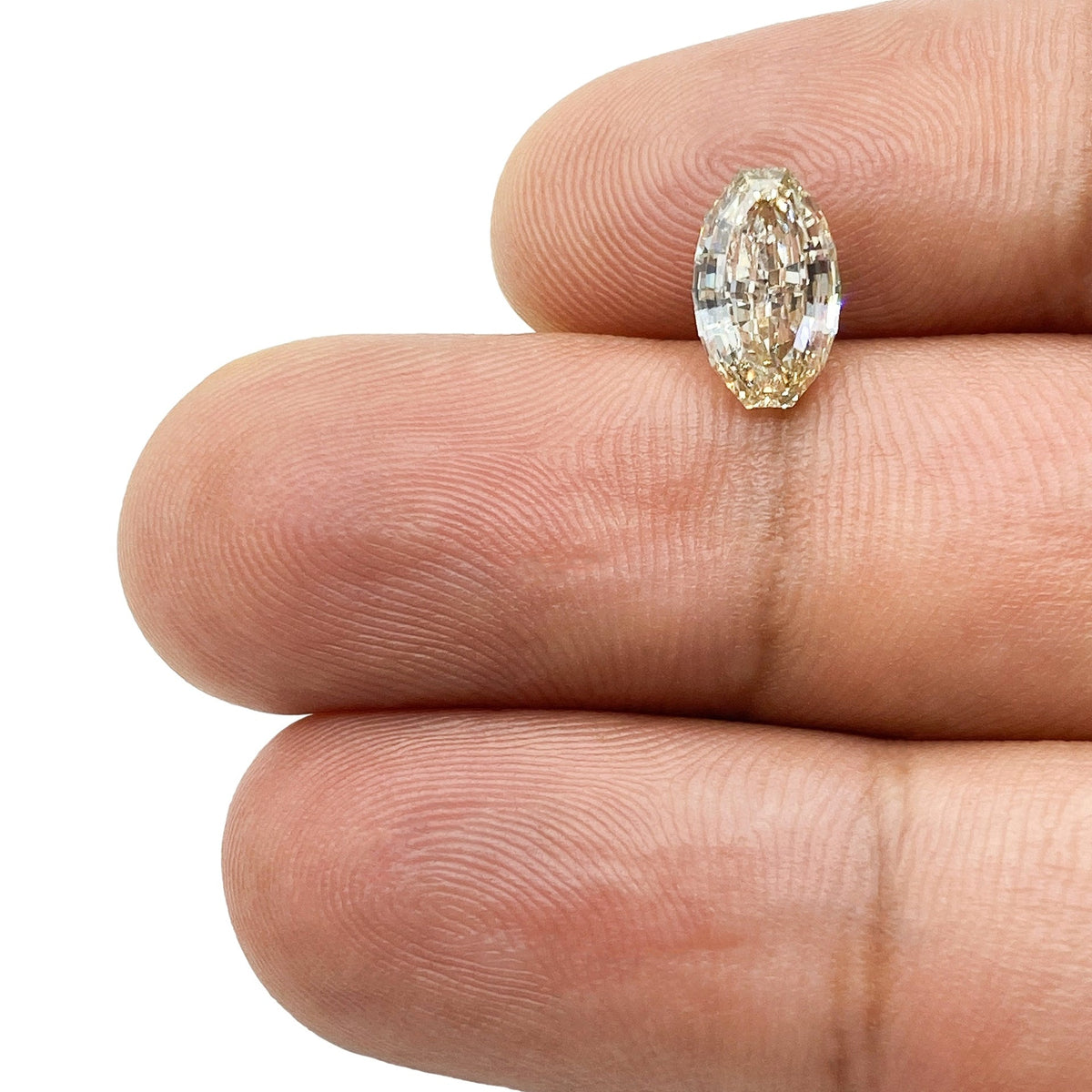 1.58ct | Champagne SI Oval Shape Step Cut Diamond-Modern Rustic Diamond