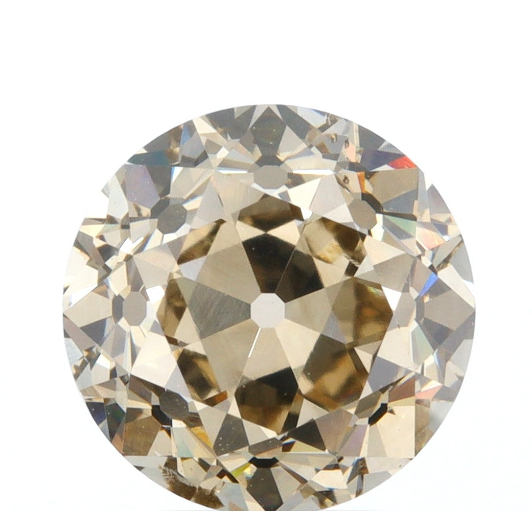 2.11ct | Champagne VS Round Shape Old European Cut Diamond - Modern Rustic Diamond