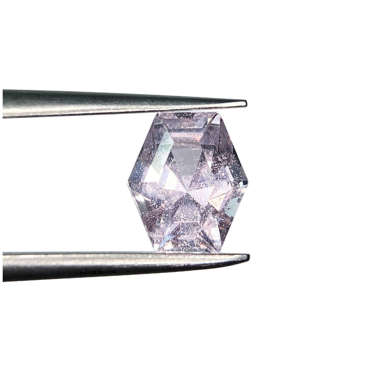 1.63ct | Step Cut Hexagon Shape Light Pink Sapphire-Modern Rustic Diamond