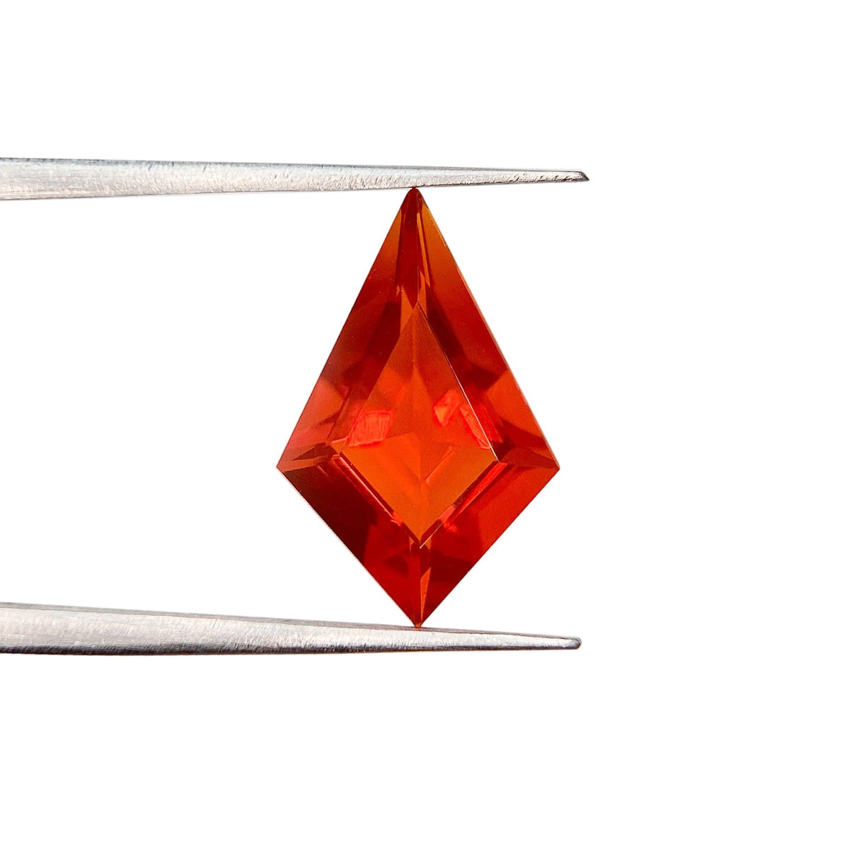 1.64ct | Kite Shape Step Cut Fire Opal-Modern Rustic Diamond