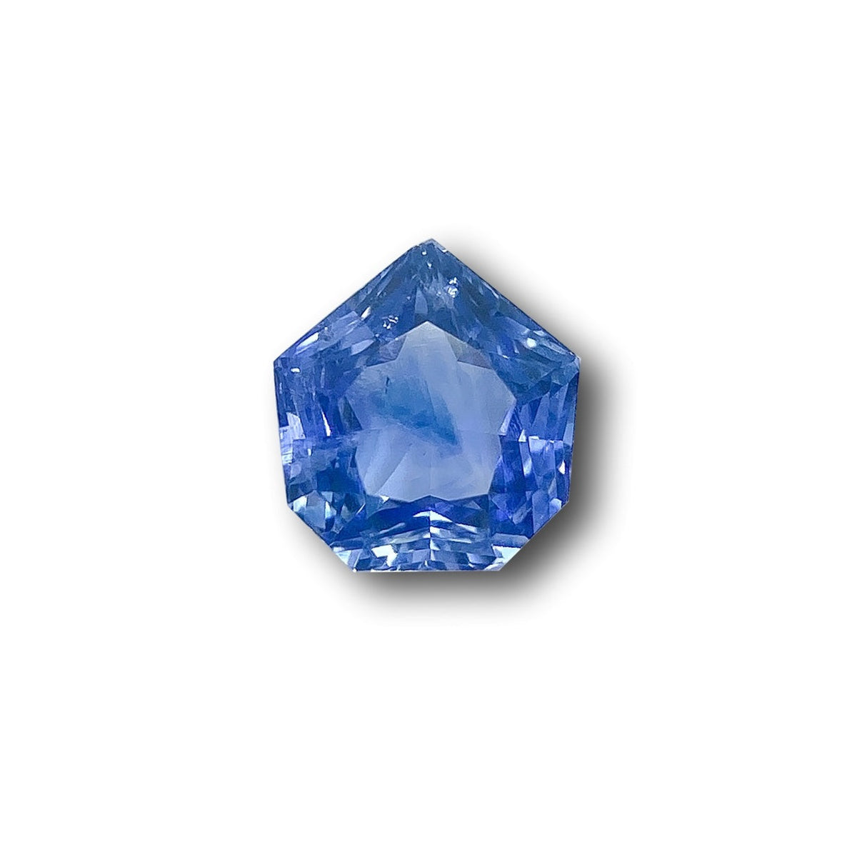 1.64ct | Step Cut Shield Shape Blue Sapphire-Modern Rustic Diamond