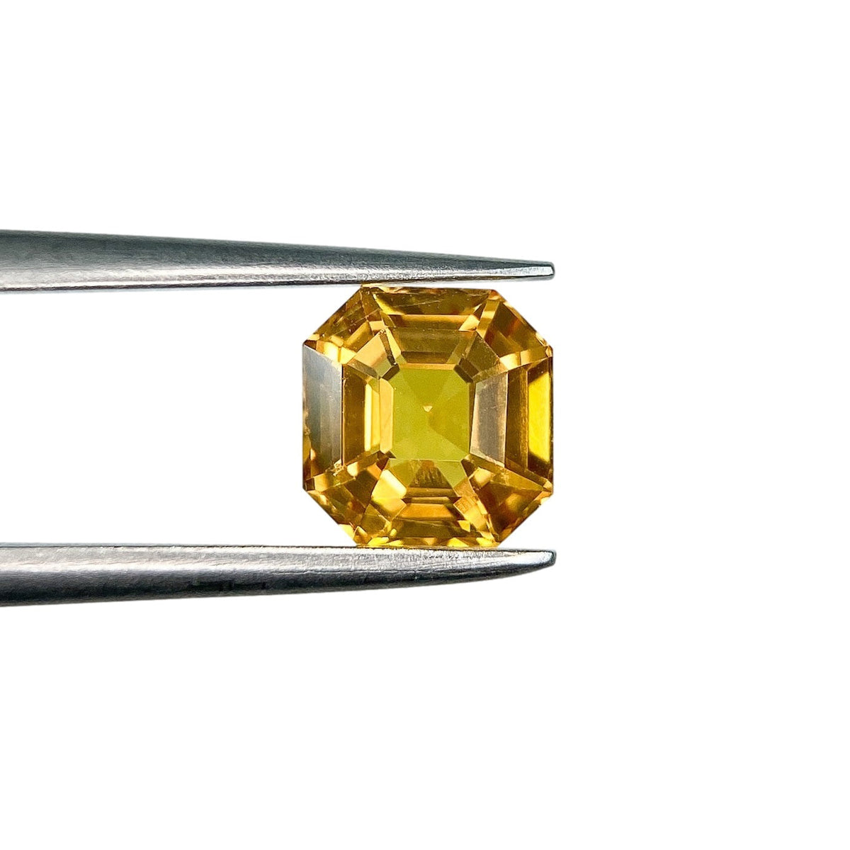 1.65ct | Asscher Cut Orange Sapphire-Modern Rustic Diamond