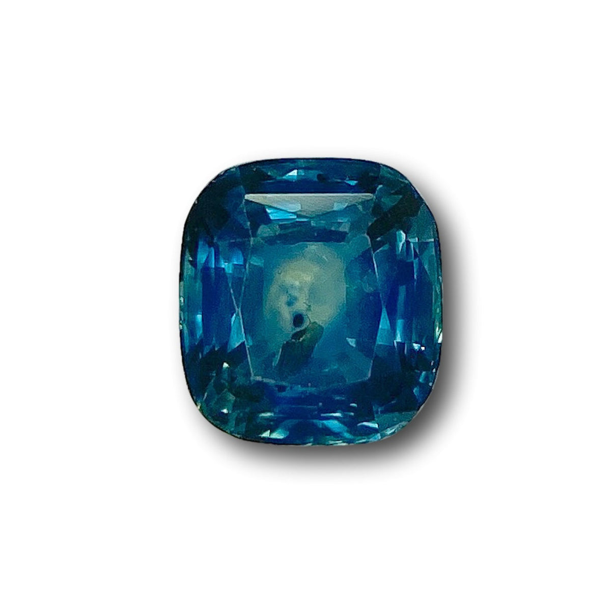 1.66ct | Brilliant Cut Cushion Shape Blue Montana Sapphire-Modern Rustic Diamond