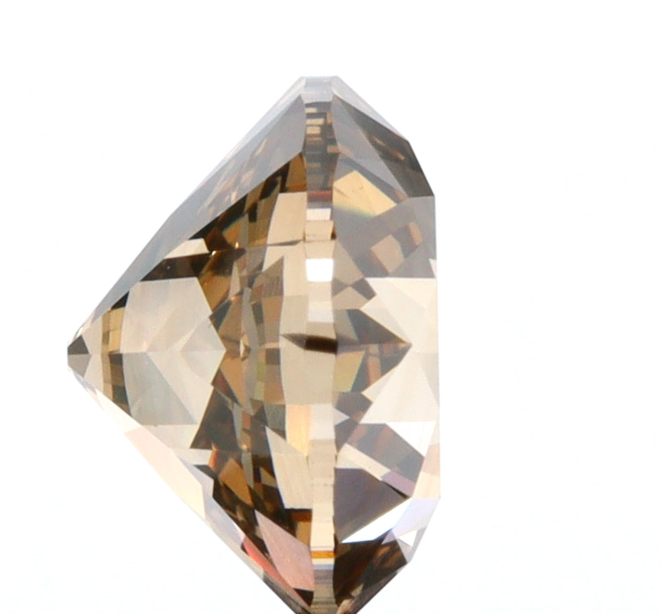 1.66ct | Cognac VVS Round Shape Old European Cut Diamond-Modern Rustic Diamond