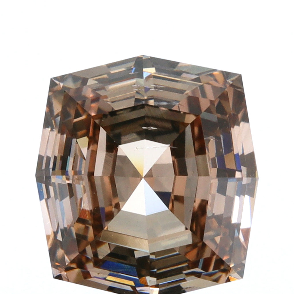 2.02ct | Champagne VS Octagonal Shape Step Cut Diamond - Modern Rustic Diamond