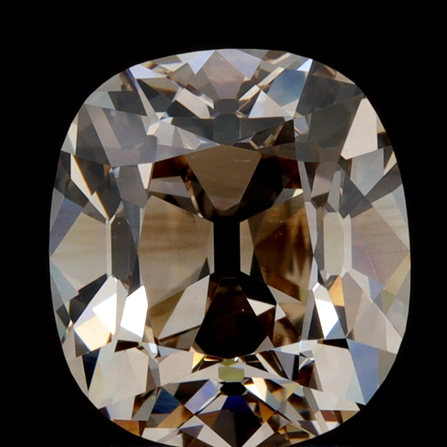 1.71ct | Champagne VVS Cushion Shape Old Mine Cut Diamond-Modern Rustic Diamond