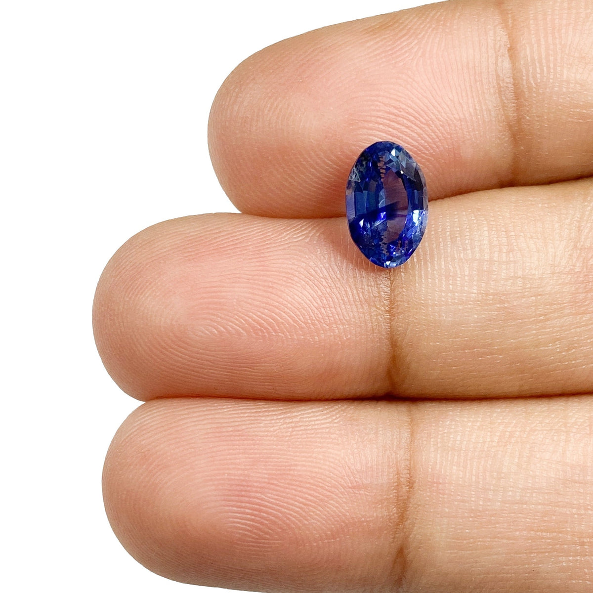 1.73ct | Brilliant Cut Oval Shape Blue Sapphire-Modern Rustic Diamond