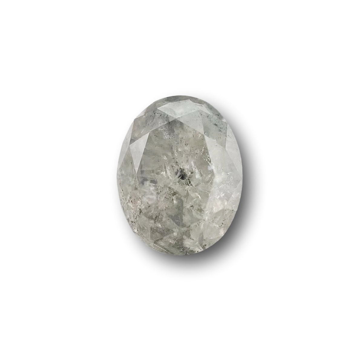 1.95ct | Salt &amp; Pepper Oval Shape Brilliant Cut Diamond - Modern Rustic Diamond