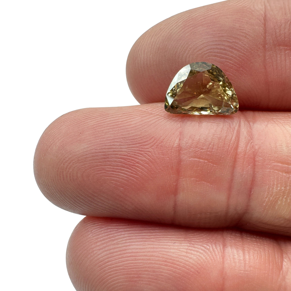 1.76ct | Cognac VS-SI Half Moon Shape Brilliant Cut Diamond-Modern Rustic Diamond