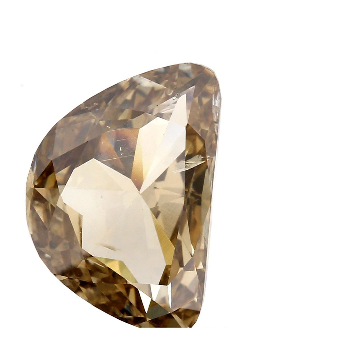 1.76ct | Cognac VS-SI Half Moon Shape Brilliant Cut Diamond-Modern Rustic Diamond