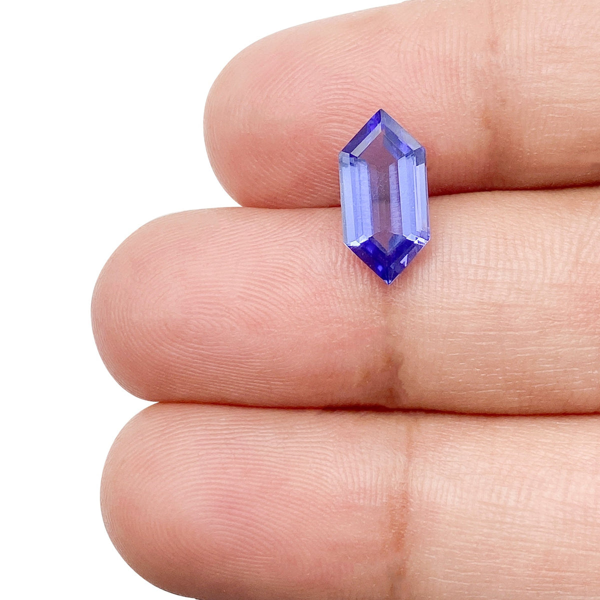 1.78ct | Hexagon Shape Step Cut Tanzanite-Modern Rustic Diamond