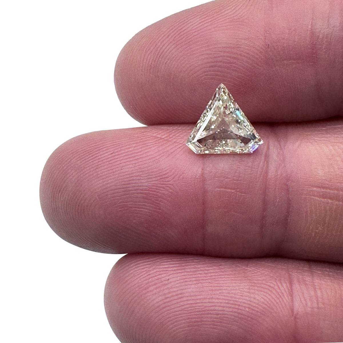 1.78ct | Light Color VVS Shield Shape Step Cut Diamond-Modern Rustic Diamond