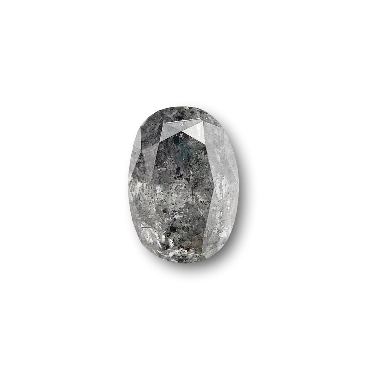 1.17ct | Salt &amp; Pepper Oval Shape Brilliant Cut Diamond - Modern Rustic Diamond