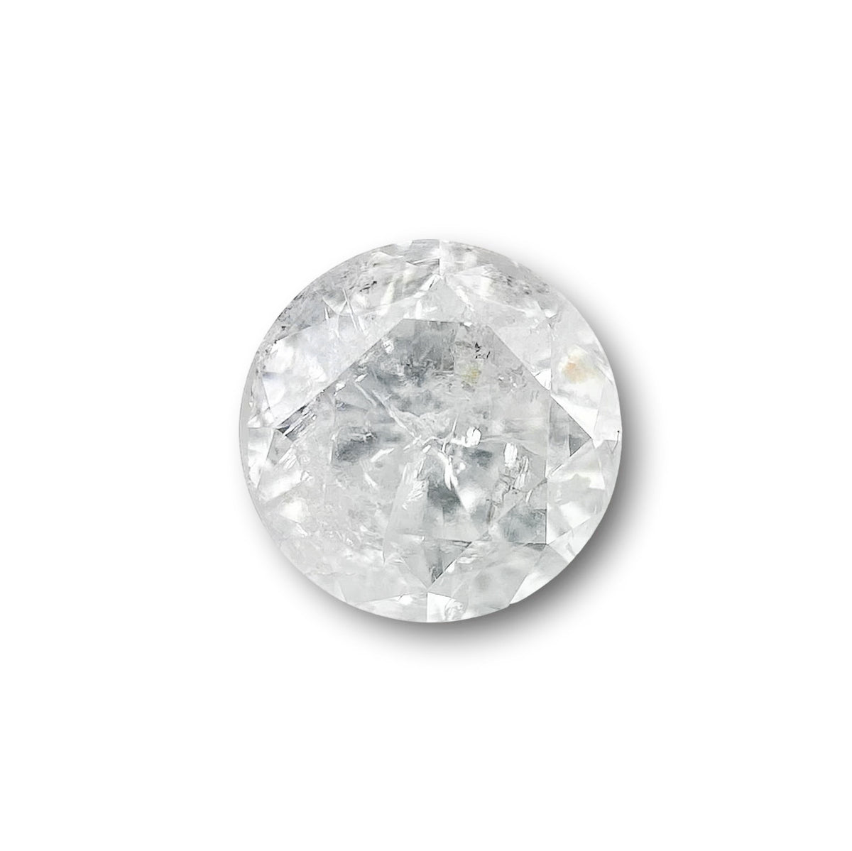 0.85ct | Salt &amp; Pepper Round Shape Brilliant Cut Diamond - Modern Rustic Diamond