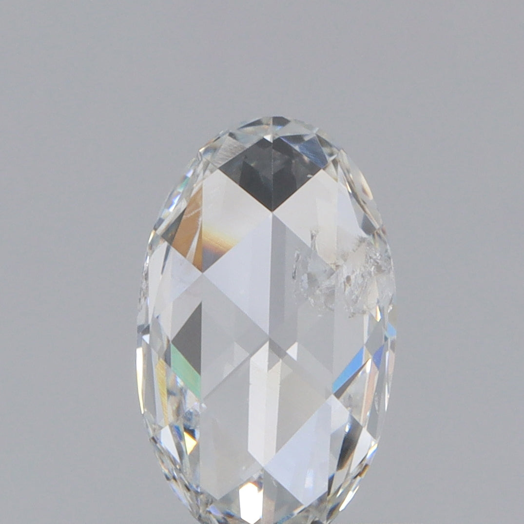 0.69ct | F/I2 Oval Shape Rose Cut Diamond - Modern Rustic Diamond