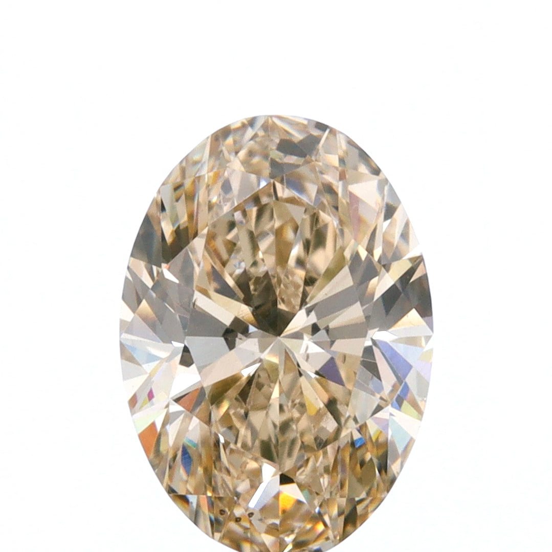 1.00ct | Champagne VS Oval Shape Brilliant Cut Diamond - Modern Rustic Diamond