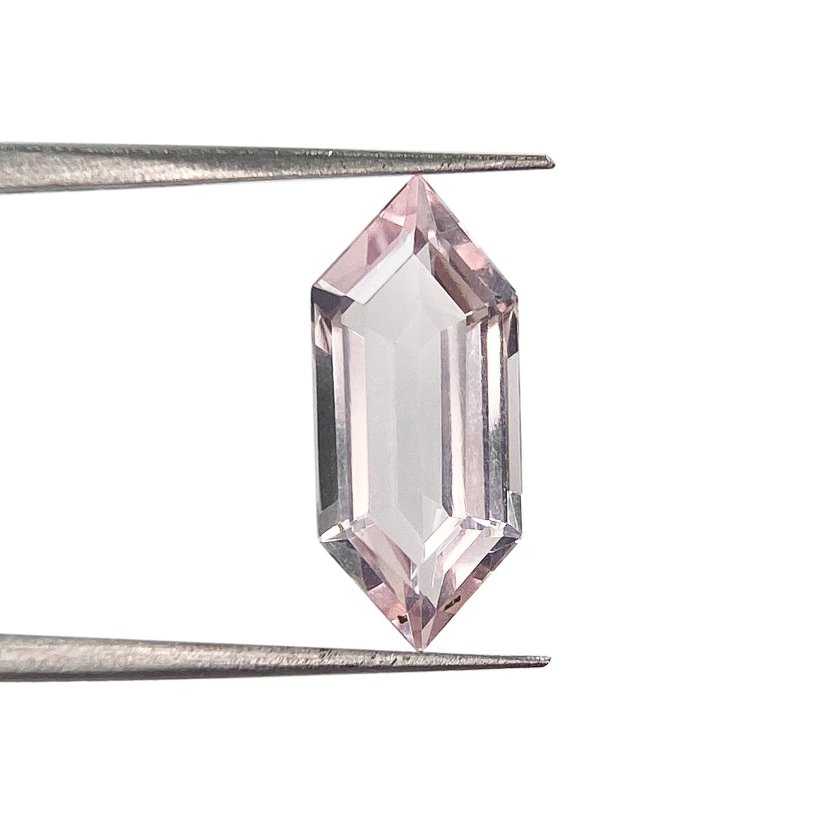 1.94ct | Hexagon Shape Step Cut Morganite-Modern Rustic Diamond