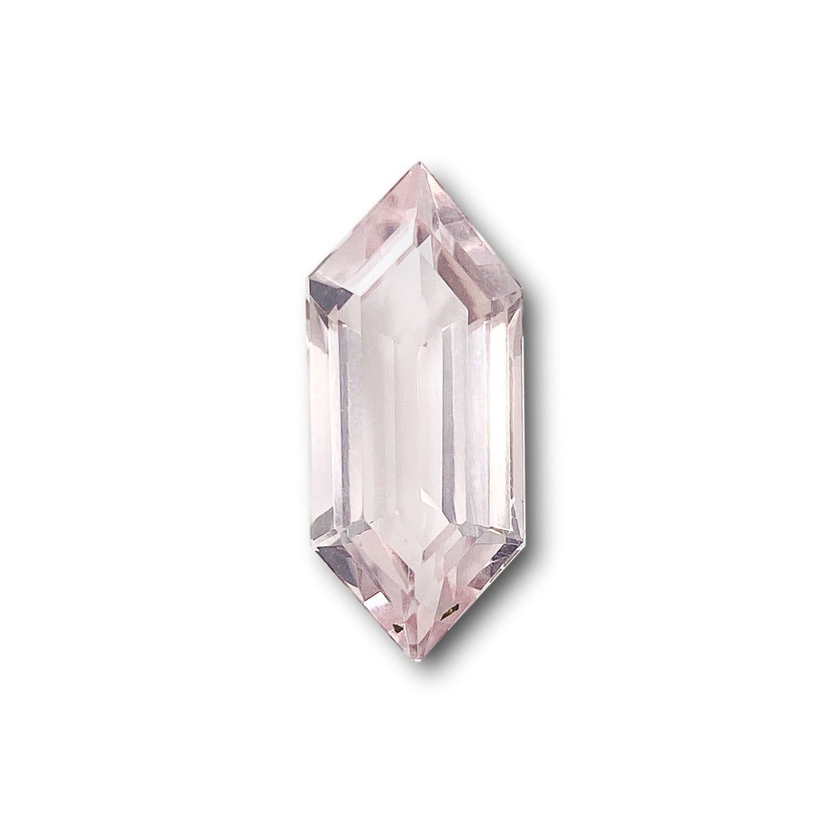 1.94ct | Hexagon Shape Step Cut Morganite-Modern Rustic Diamond