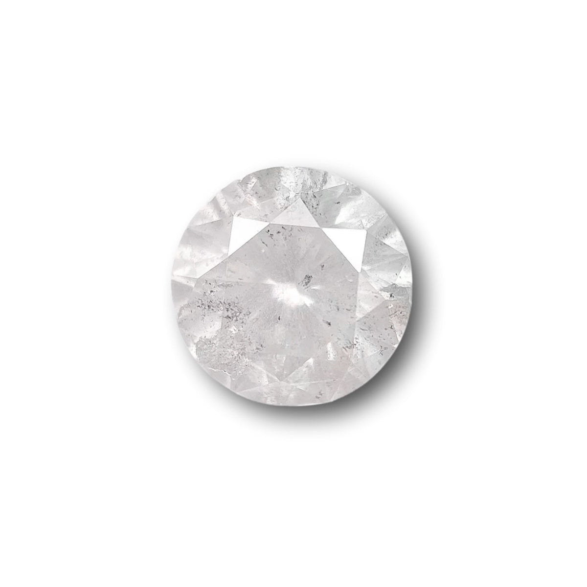 1.06ct | Salt &amp; Pepper Round Shape Brilliant Cut Diamond - Modern Rustic Diamond