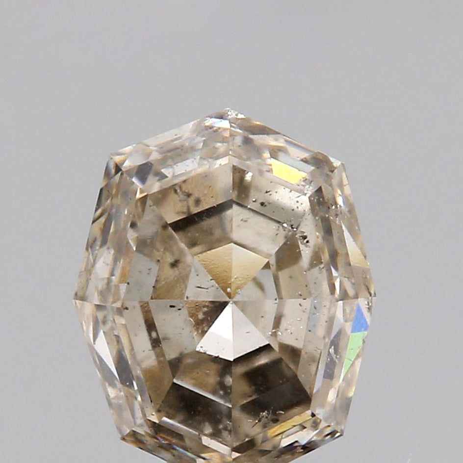 0.56ct | Light Brown SI Octagonal Shape Step Cut Diamond - Modern Rustic Diamond