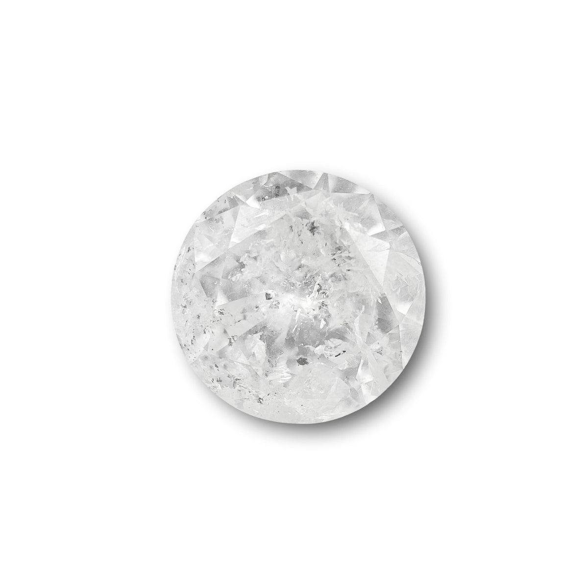 1.13ct | Salt &amp; Pepper Round Shape Brilliant Cut Diamond - Modern Rustic Diamond