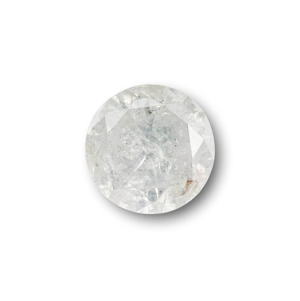 1.05ct | Salt &amp; Pepper Round Shape Brilliant Cut Diamond - Modern Rustic Diamond