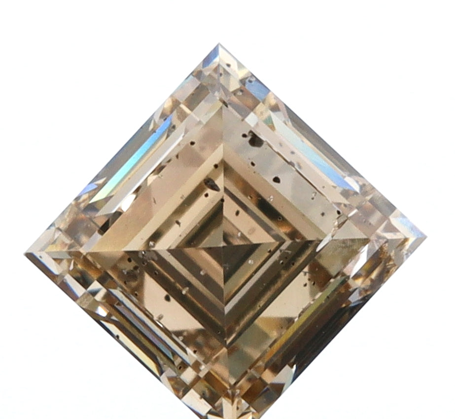 1.06ct | Champagne SI Carre Shape Step Cut Diamond - Modern Rustic Diamond