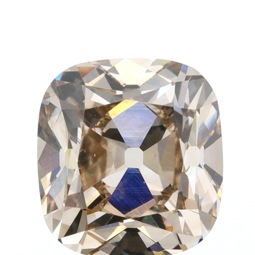 1.23ct | Champagne VVS Cushion Shape Old Mine Cut Diamond - Modern Rustic Diamond