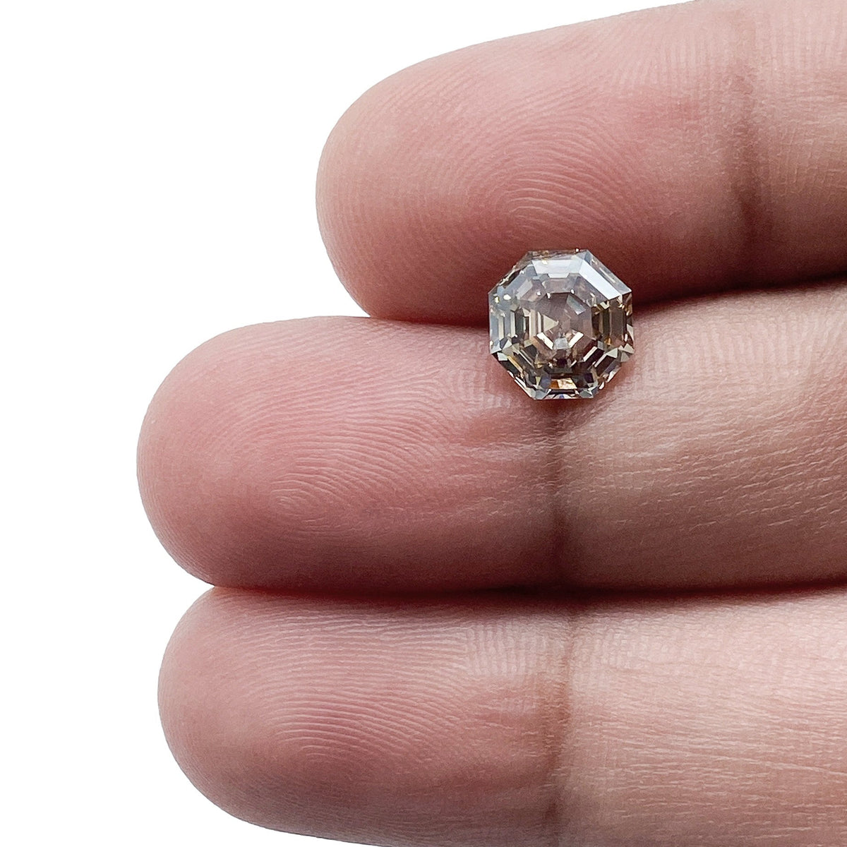 2.01ct | Champagne VS Octagonal Shape Step Cut Diamond-Modern Rustic Diamond