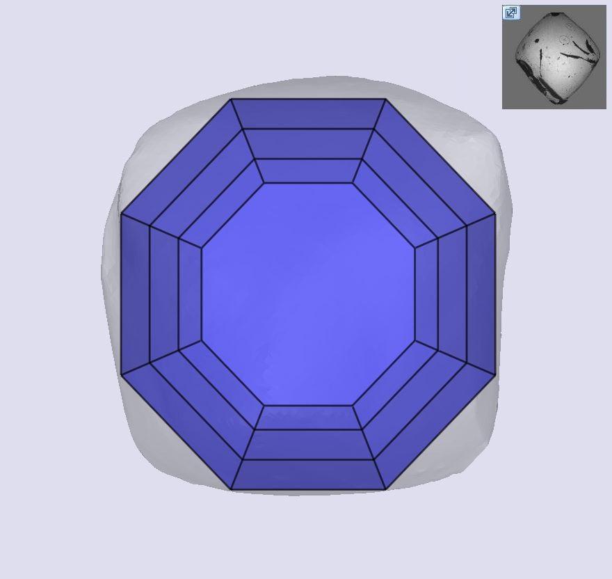 2.01ct | Champagne VS Octagonal Shape Step Cut Diamond-Modern Rustic Diamond