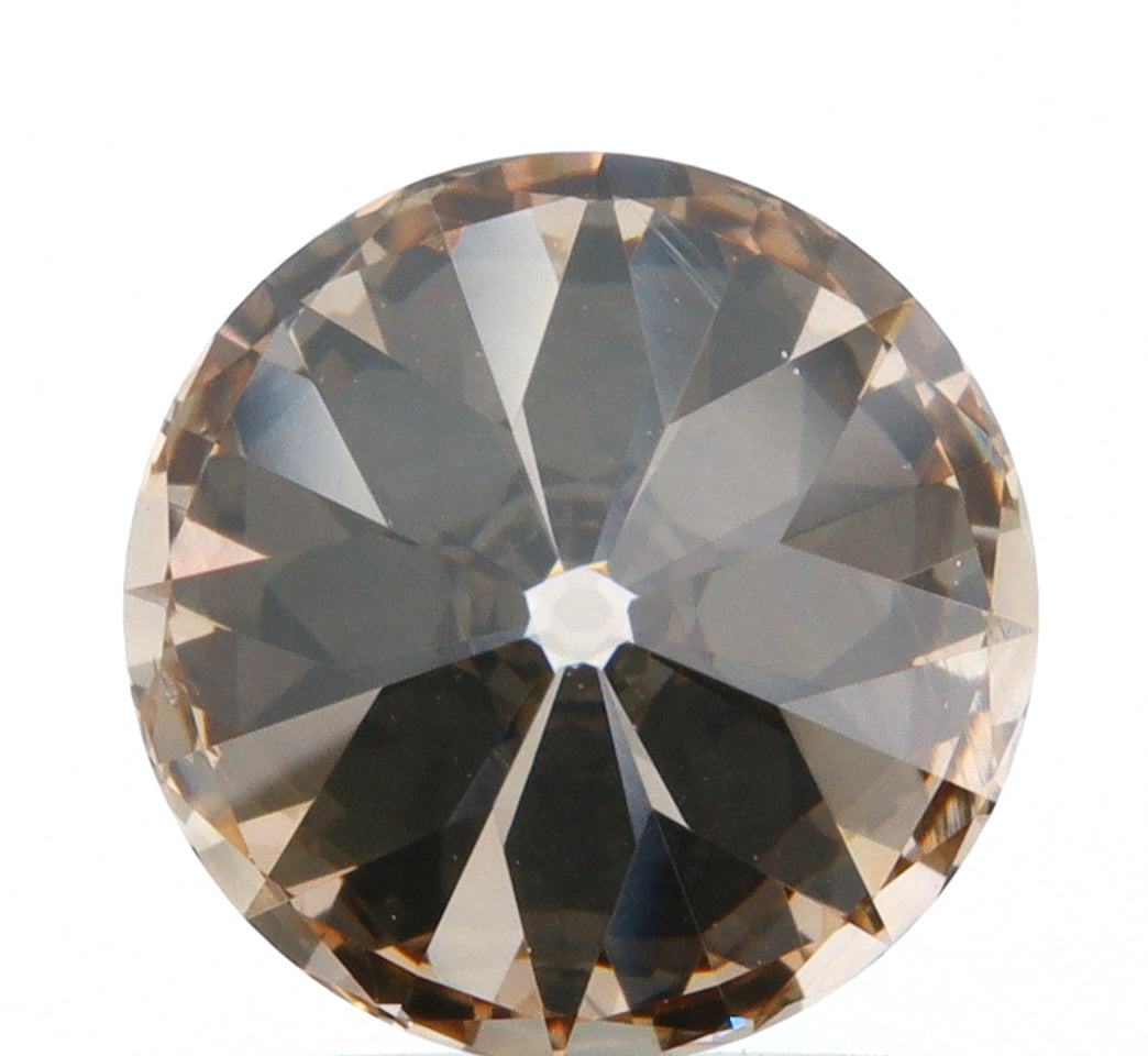 2.01ct | Champagne VVS Round Shape Old European Cut Diamond-Modern Rustic Diamond
