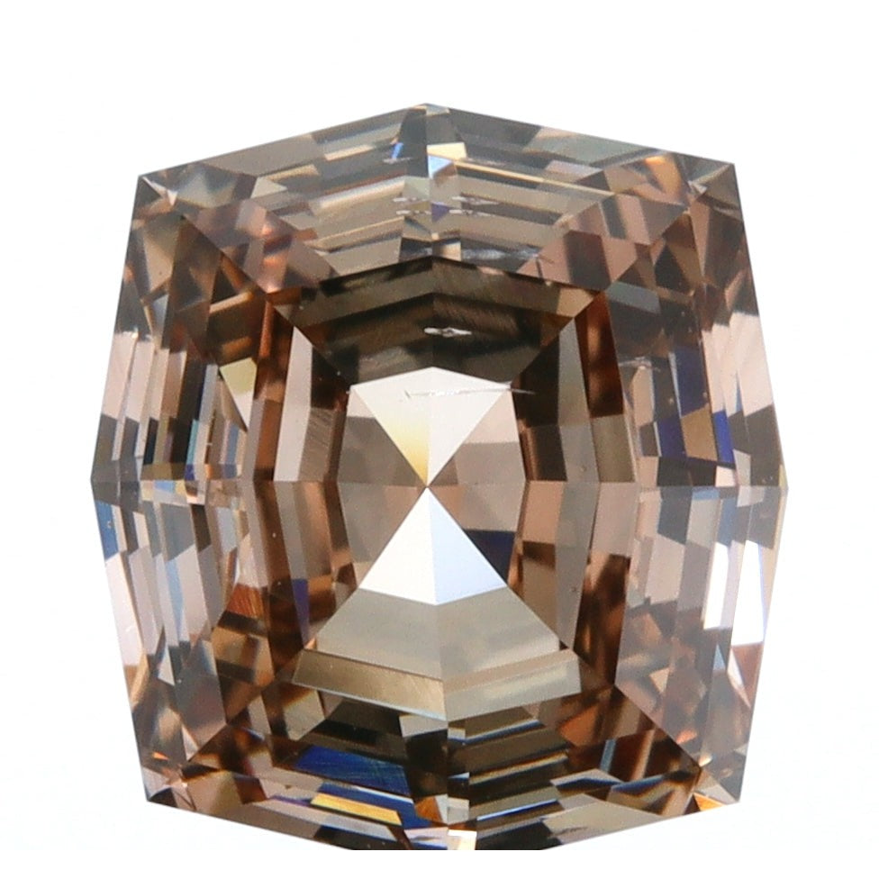 2.02ct | Champagne VS Octagonal Shape Step Cut Diamond-Modern Rustic Diamond