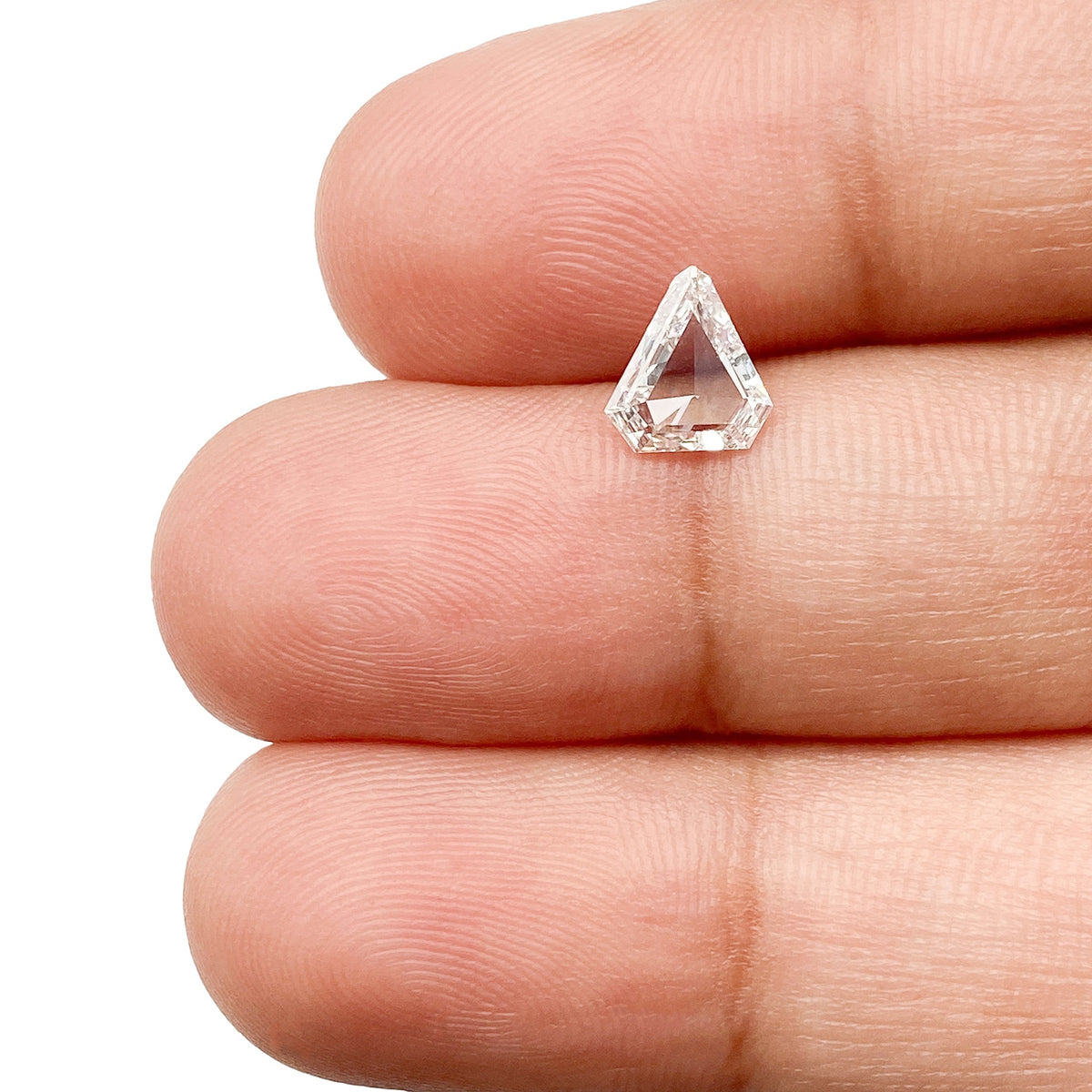 0.49ct | D/VVS2 Shield Shape Step Cut Diamond - Modern Rustic Diamond