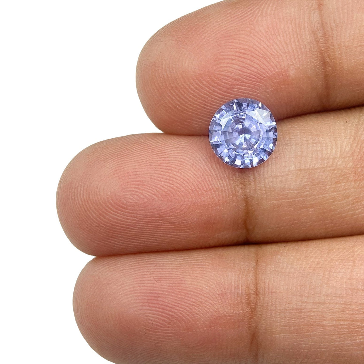 2.05ct | Brilliant Cut Round Shape Blue Sapphire-Modern Rustic Diamond