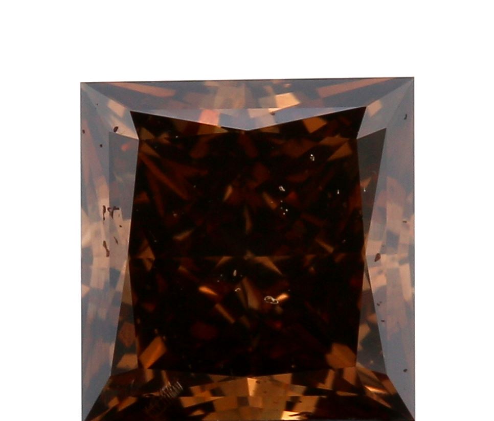 2.06ct | Cognac VS-SI Princess Shape Brilliant Cut Diamond-Modern Rustic Diamond