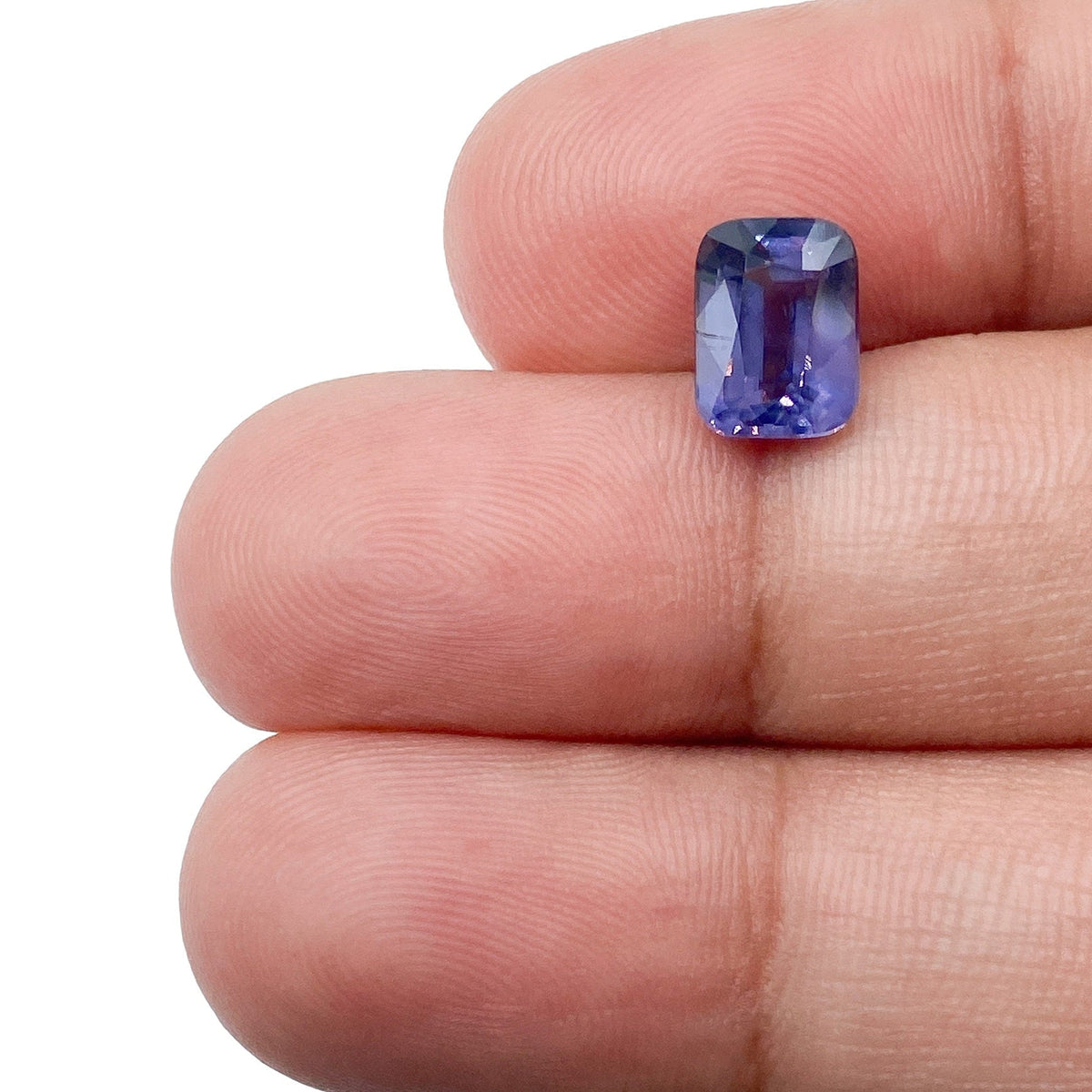 2.07ct | Brilliant Cut Cushion Shape Purple Silky Sapphire-Modern Rustic Diamond