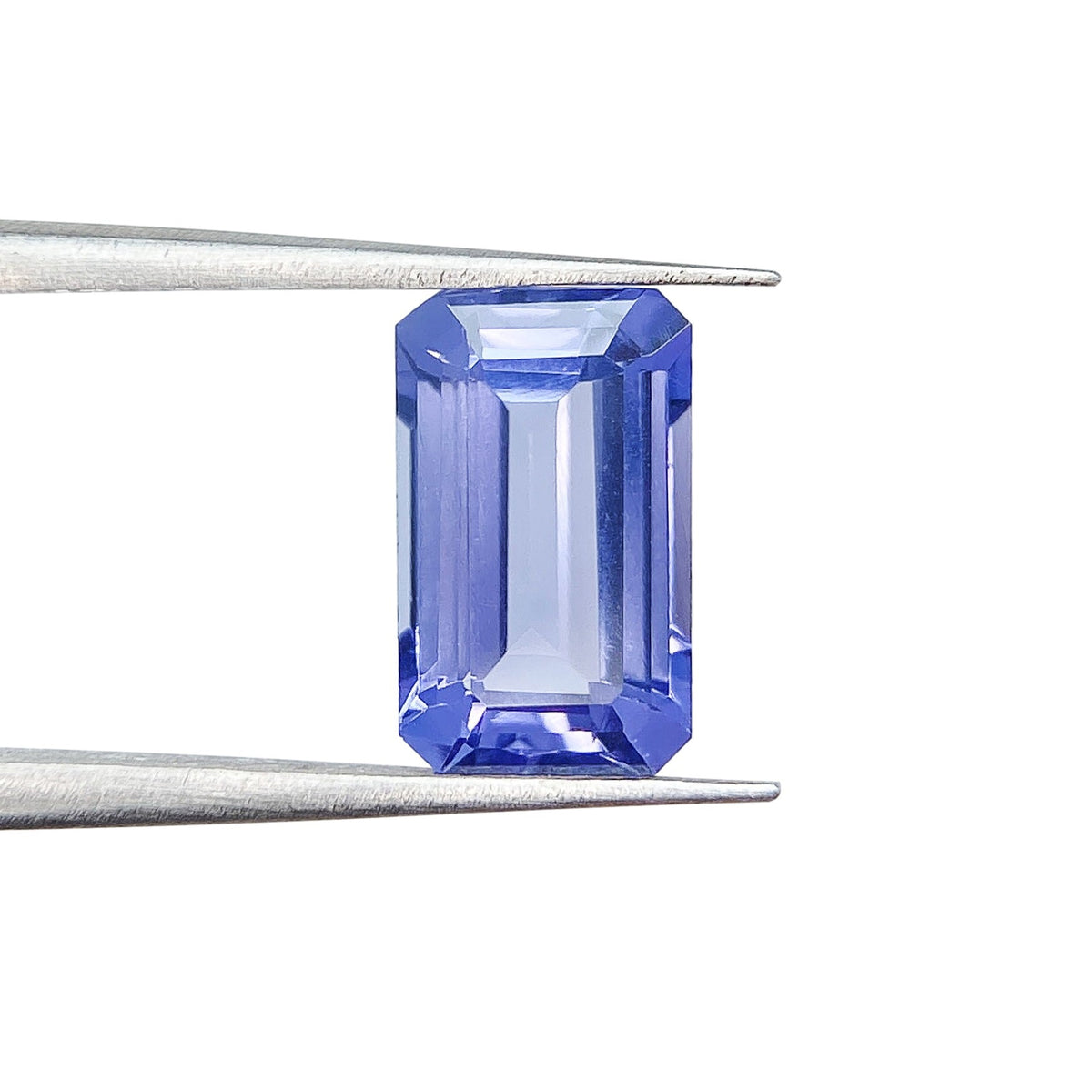 2.07ct | Emerald Shape Step Cut Tanzanite-Modern Rustic Diamond