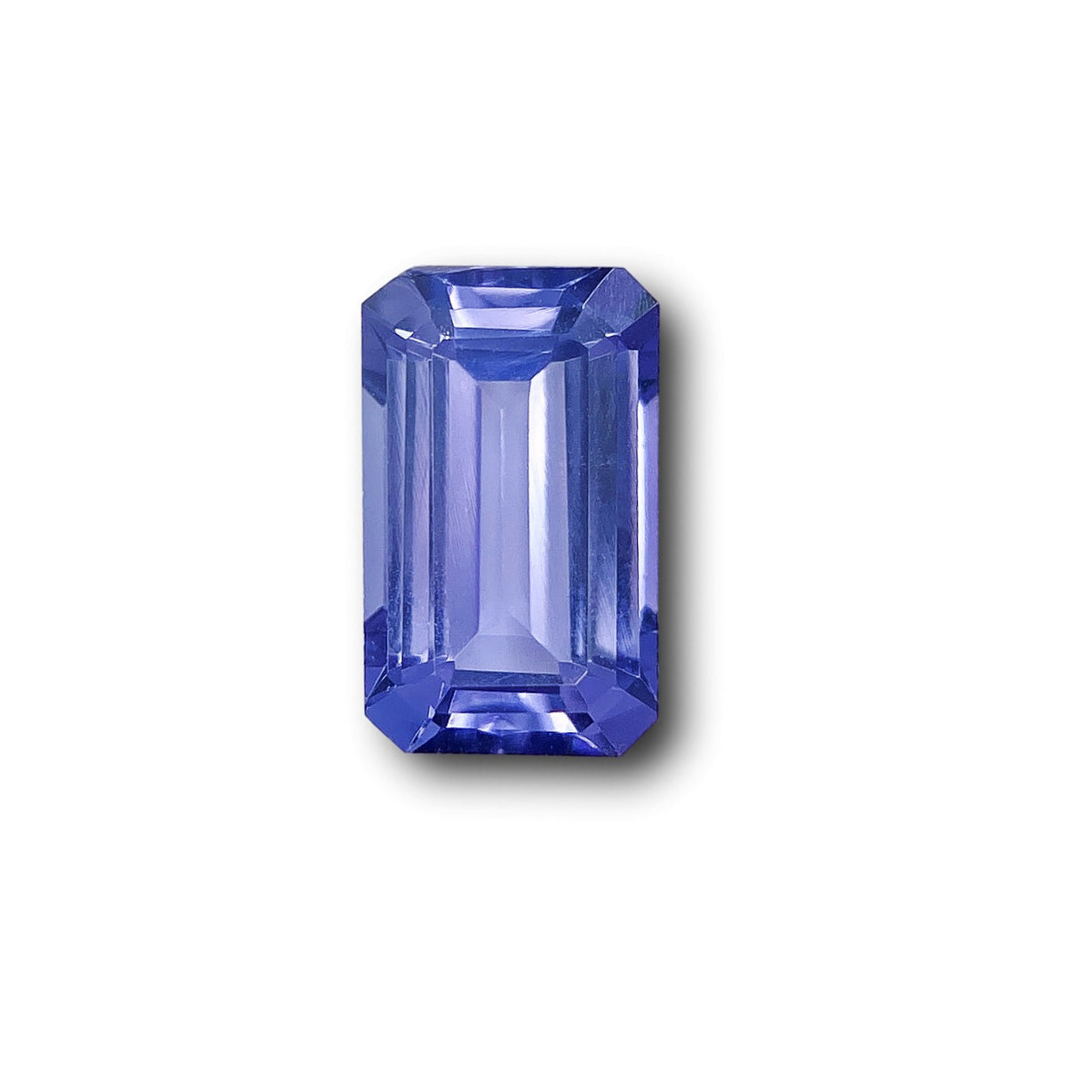 2.07ct | Emerald Shape Step Cut Tanzanite-Modern Rustic Diamond