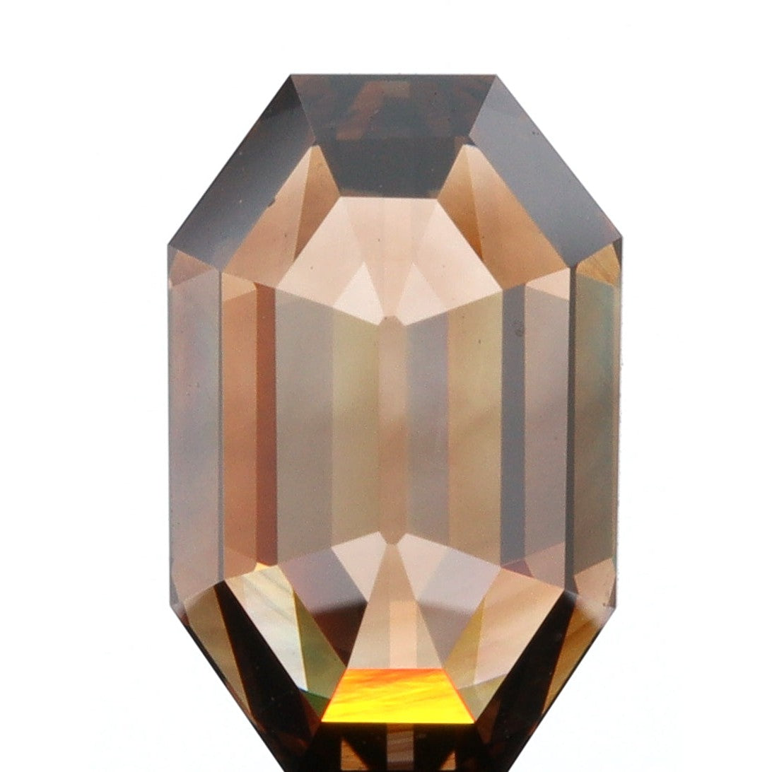 2.16ct | Cognac VS Octagonal Shape Step Cut Diamond-Modern Rustic Diamond