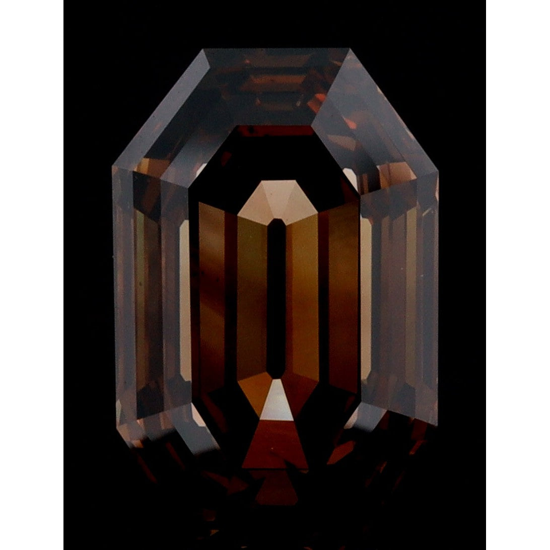 2.16ct | Cognac VS Octagonal Shape Step Cut Diamond-Modern Rustic Diamond