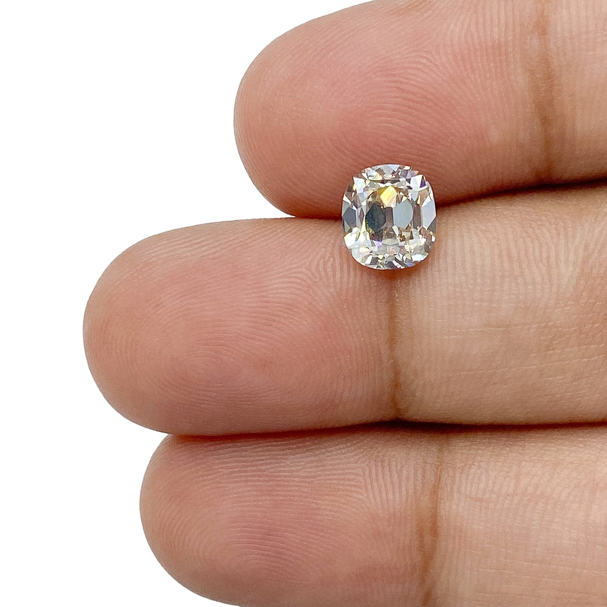 1.42ct | Champagne VVS Cushion Shape Old Mine Cut Diamond - Modern Rustic Diamond